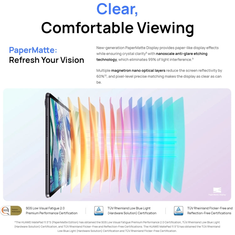 HUAWEI MatePad 11.5S WIFI Tablet PC, 8GB+256GB, HarmonyOS 4.2 Hisilicon Kirin 9000WM, Not Support Google Play(Cyan) - Huawei by Huawei | Online Shopping UK | buy2fix