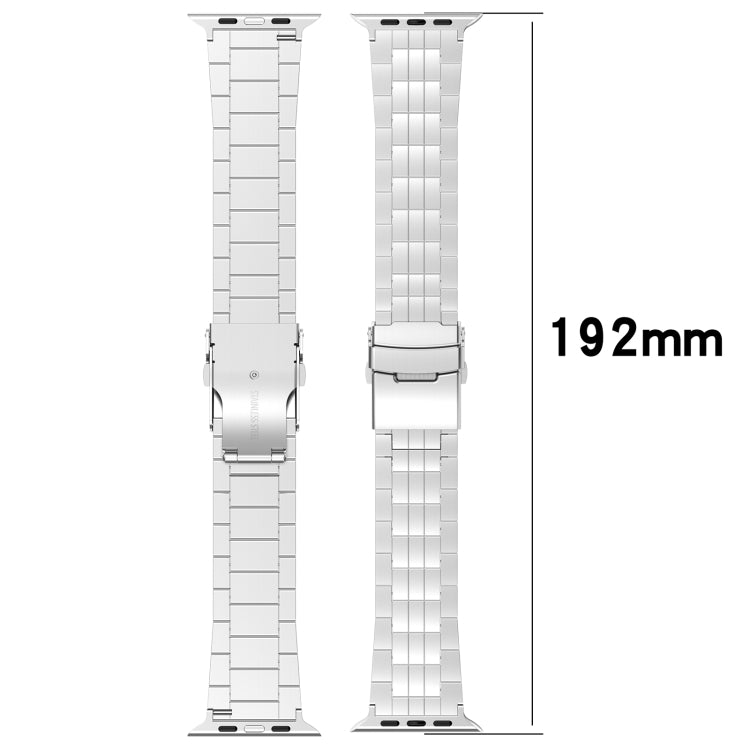 For Apple Watch Series 8 45mm Armor 5-bead Titanium Watch Band(Black) - Watch Bands by buy2fix | Online Shopping UK | buy2fix