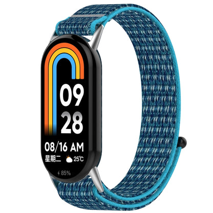 For Xiaomi Mi Band 8 / 8 NFC Nylon Loop Hook and Loop Fastener Watch Band(Ocean Blue) - Watch Bands by buy2fix | Online Shopping UK | buy2fix