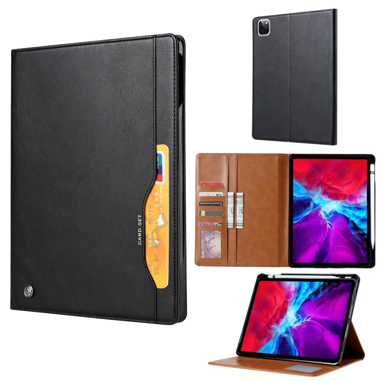 For iPad Pro 13 2024 Knead Skin Texture Horizontal Flip Leather Smart Tablet Case(Black) - iPad Pro 13 2024 Cases by buy2fix | Online Shopping UK | buy2fix