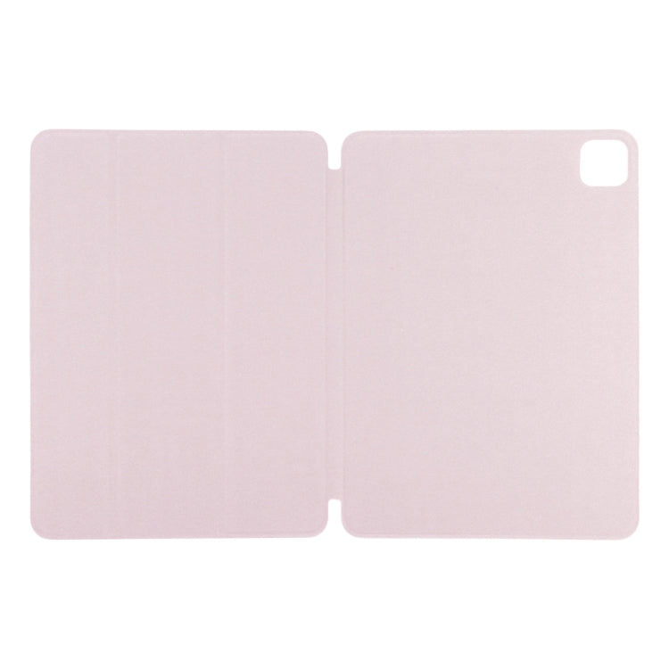 For iPad Pro 11 2024 Double-sided Clip Non-buckle Magnetic PU Smart Tablet Case(Pink) - iPad Pro 11 2024 Cases by buy2fix | Online Shopping UK | buy2fix