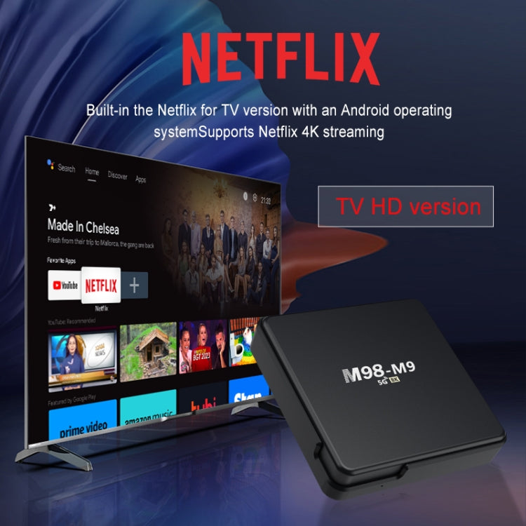 M98-M9 Quad-core ARM Cortex-A53 WiFi Bluetooth 4K HD Android TV Box, RAM:2GB+8GB(AU Plug) - Allwinner H3 by buy2fix | Online Shopping UK | buy2fix