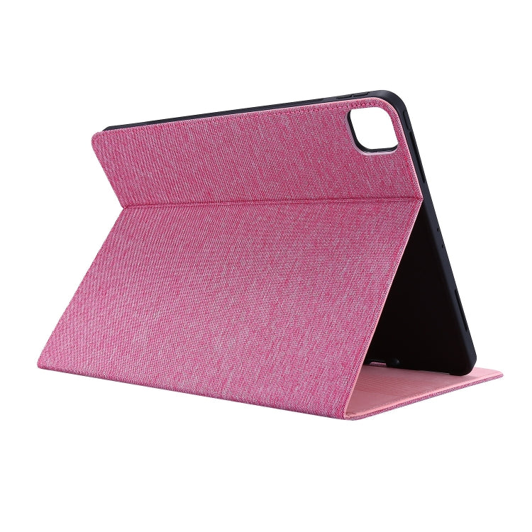 For iPad Air 13 2024 Fabric Leather Tablet Case(Rose Red) - iPad Air 13 2024 Cases by buy2fix | Online Shopping UK | buy2fix