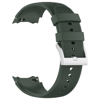 For OPPO Watch X / OnePlus Watch 2 Vertical Texture Silicone Watch Band(Dark Green) - Watch Bands by buy2fix | Online Shopping UK | buy2fix