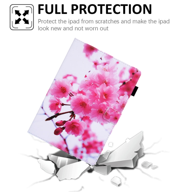 For iPad Pro 11 2024 Colored Drawing Leather Smart Tablet Case(Cherry Blossom) - iPad Pro 11 2024 Cases by buy2fix | Online Shopping UK | buy2fix