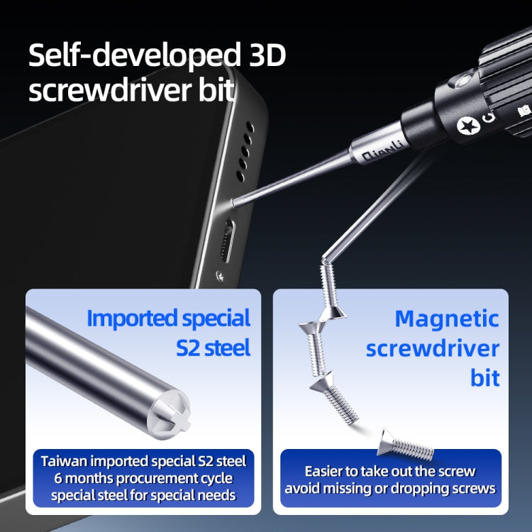 QianLi iWhale Special S2 Steel Magnetic Torque 3D Screwdriver, Model:D Pinhead Phillips 0.35 - Screwdriver by QIANLI | Online Shopping UK | buy2fix