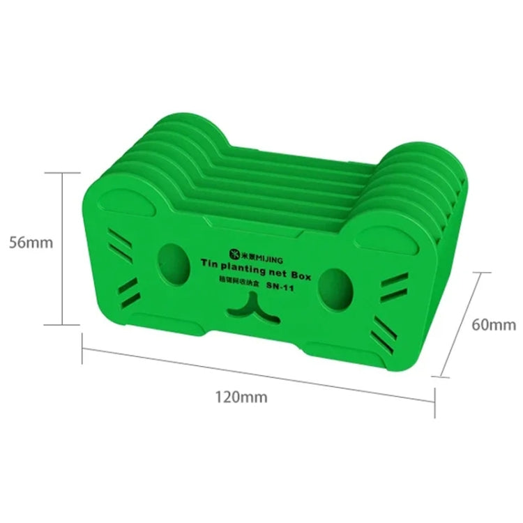 Mijing SN-11 Reballing Stencil Storage Box(Green) - Tool Boxes & Bags by MIJING | Online Shopping UK | buy2fix