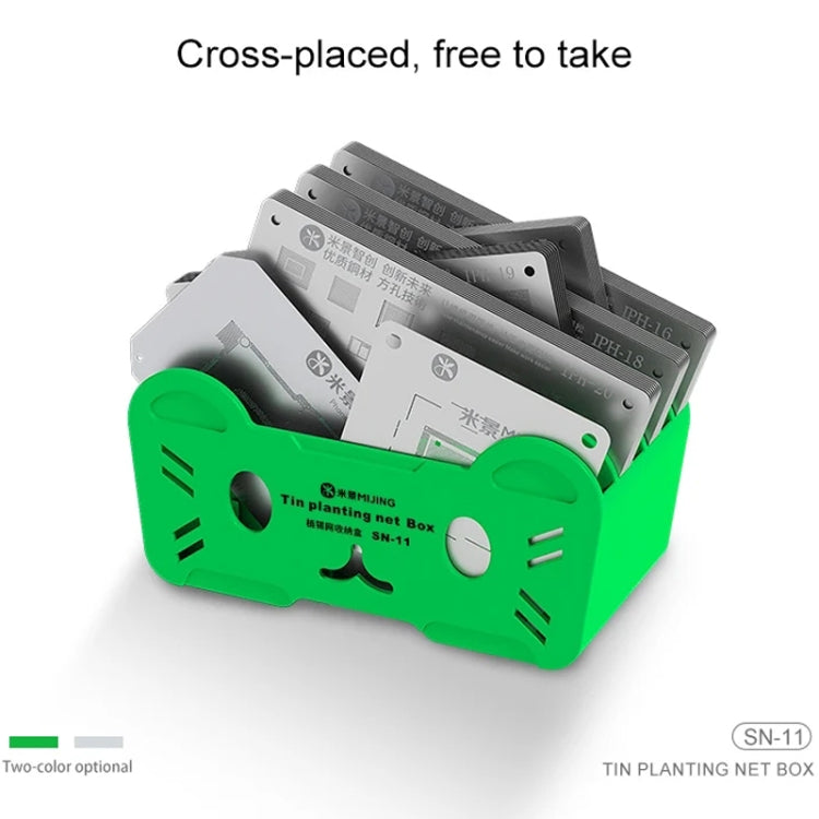 Mijing SN-11 Reballing Stencil Storage Box(Green) - Tool Boxes & Bags by MIJING | Online Shopping UK | buy2fix