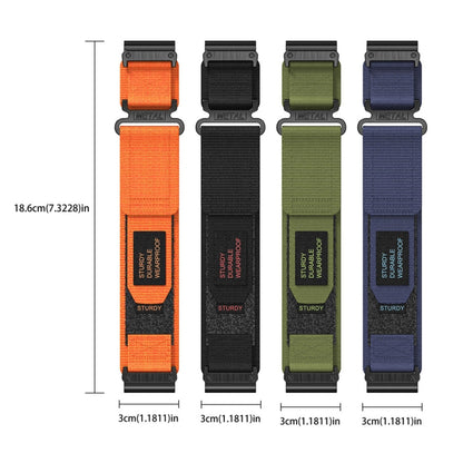 For Garmin MARQ Athlete Gen 2 22mm Two-Section Nylon Watch Band(Blue) - Watch Bands by buy2fix | Online Shopping UK | buy2fix
