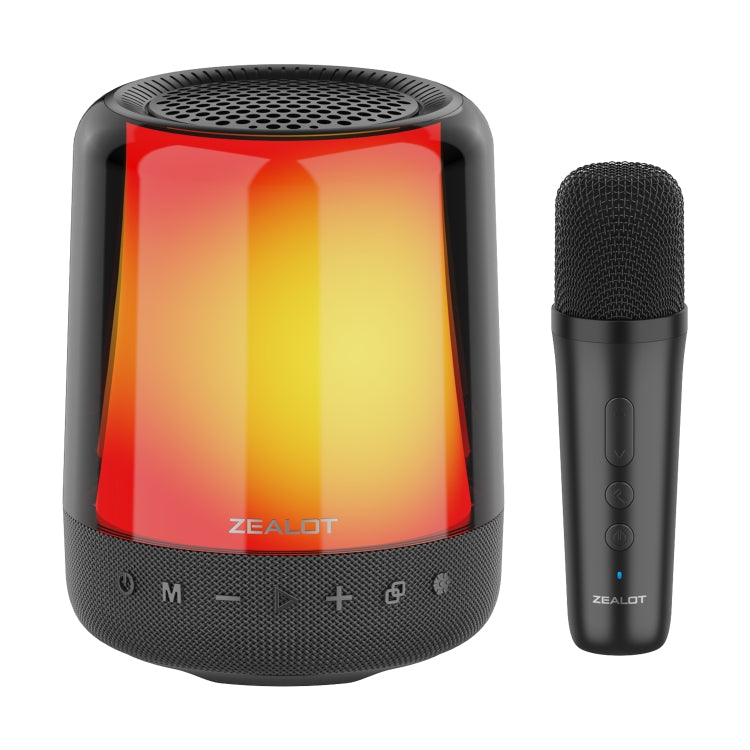 Zealot S66M RGB Rhythmic Light Karaoke Wireless Speaker, Style:Single Mic(Black) - Desktop Speaker by ZEALOT | Online Shopping UK | buy2fix