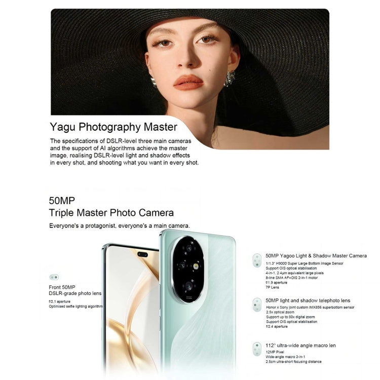 Honor 200 Pro, 16GB+1TB, Screen Fingerprint Identification, 6.78 inch MagicOS 8.0 Snapdragon 8s Gen 3 Octa Core, Network: 5G, NFC, OTG(Blue) - Honor by Huawei | Online Shopping UK | buy2fix