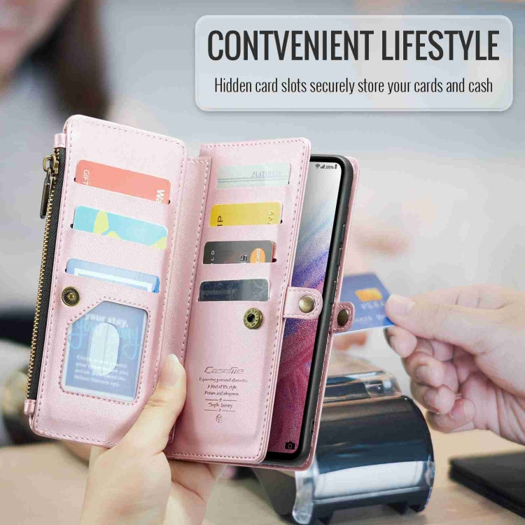 For Samsung Galaxy A53 5G CaseMe C36 Card Slots Zipper Wallet RFID Anti-theft Leather Phone Case(Pink) - Galaxy Phone Cases by CaseMe | Online Shopping UK | buy2fix