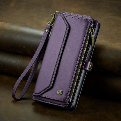 For Samsung Galaxy S10+ CaseMe C36 Card Slots Zipper Wallet RFID Anti-theft Leather Phone Case(Purple) - Galaxy Phone Cases by CaseMe | Online Shopping UK | buy2fix