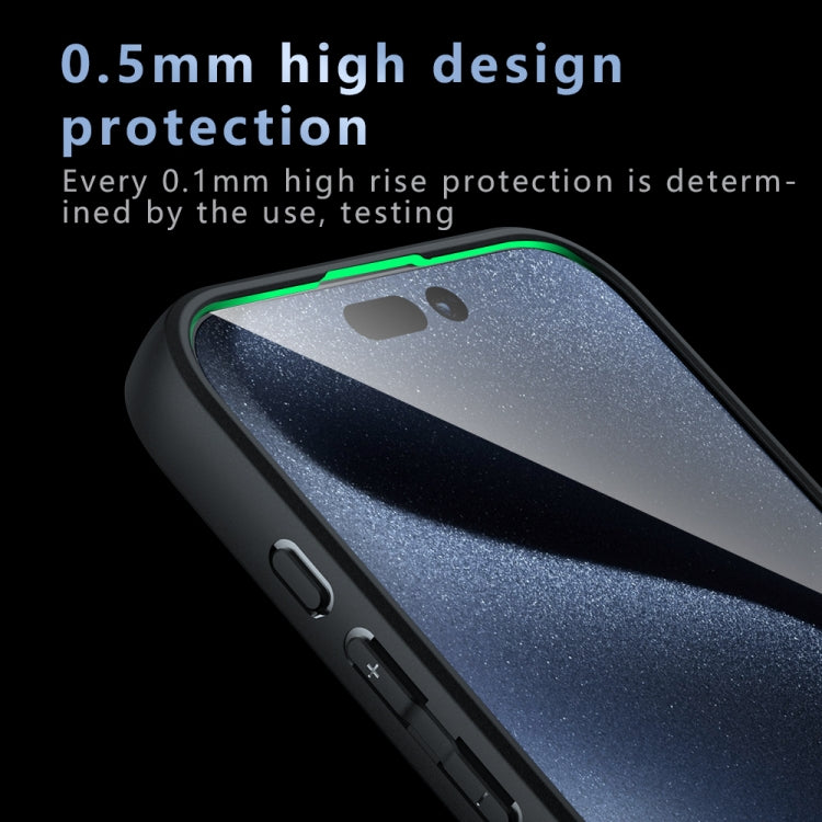 For iPhone 16 Plus Armor Precise Hole PC Hybrid TPU Phone Case(Frosted Black) - iPhone 16 Plus Cases by buy2fix | Online Shopping UK | buy2fix