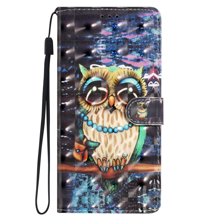 For iPhone 16 Pro Max 3D Pattern Leather Phone Case(Big-eyed owl) - iPhone 16 Pro Max Cases by buy2fix | Online Shopping UK | buy2fix