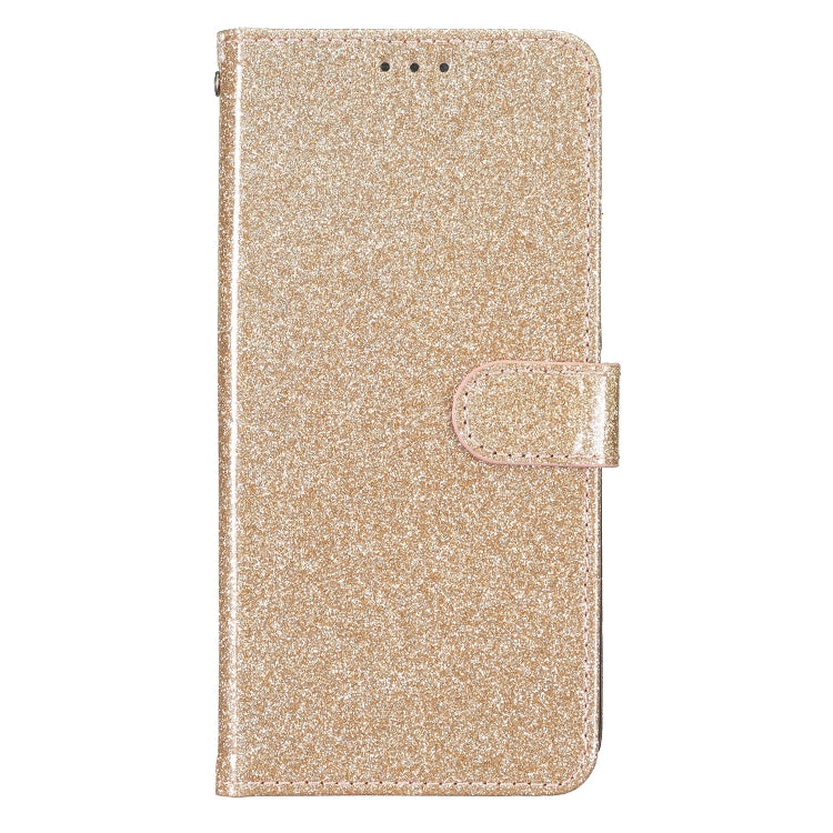 For iPhone 16 Plus Glitter Powder Flip Leather Phone Case(Gold) - iPhone 16 Plus Cases by buy2fix | Online Shopping UK | buy2fix