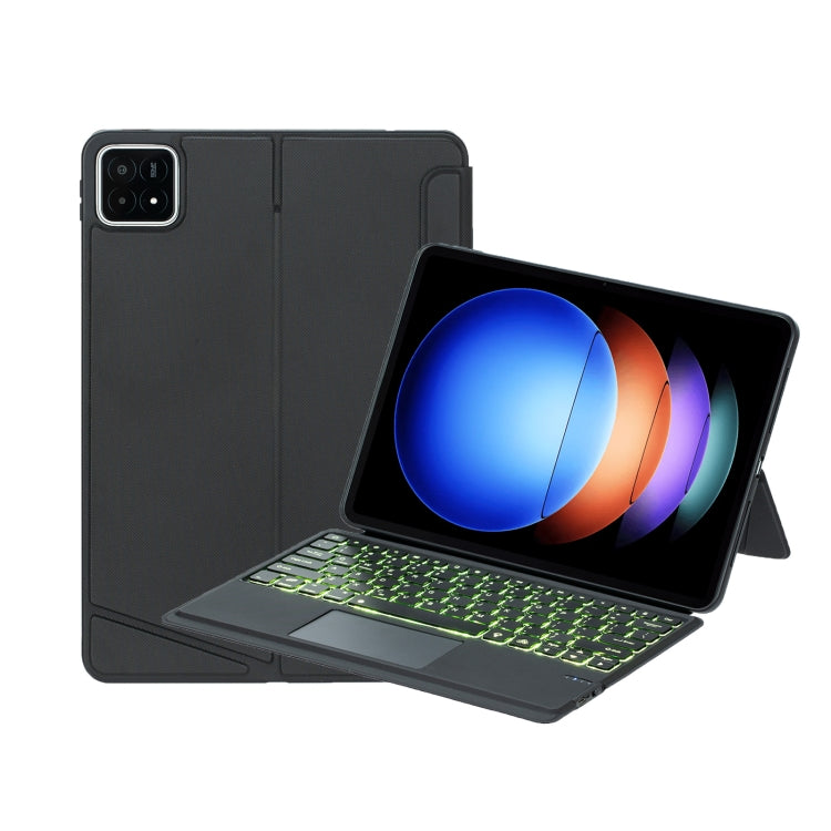 For Xiaomi Pad 6S Pro 12.4 T0N10-AS Detachable Rotating Backlit Touch Bluetooth Keyboard Case(Black) - Others Keyboard by buy2fix | Online Shopping UK | buy2fix