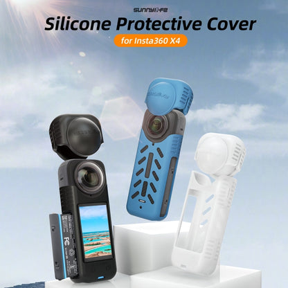 For Insta360 X4 Sunnylife Silicone Shockproof Case Lens Body Cover Kit(Transparent) - Case & Bags by Sunnylife | Online Shopping UK | buy2fix