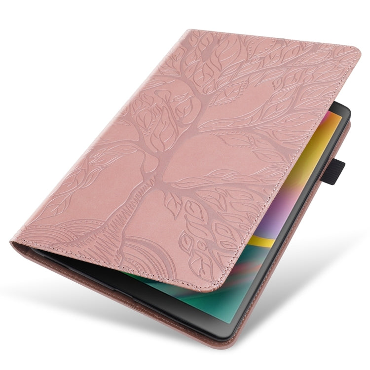 For iPad Pro 13 2024 Tree Life Series Embossed Smart Leather Tablet Case(Rose Gold) - iPad Pro 13 2024 Cases by buy2fix | Online Shopping UK | buy2fix