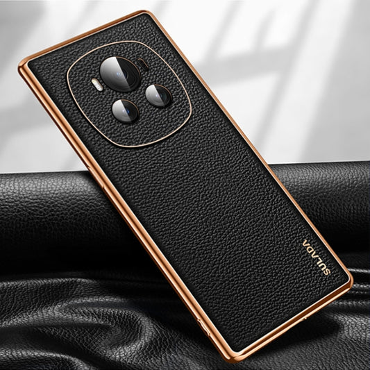 For Honor Magic6 SULADA TPU + Litchi Texture Leather Phone Case(Black) - Honor Cases by SULADA | Online Shopping UK | buy2fix