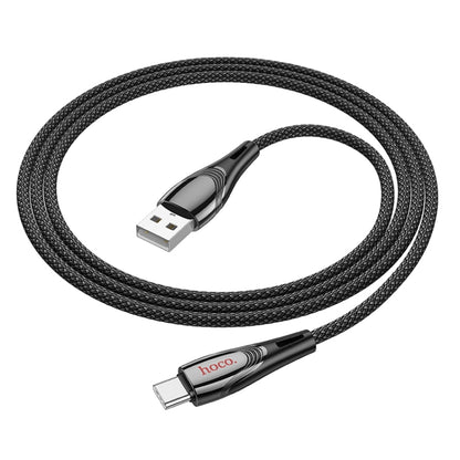 hoco U133 Type-C / USB-C to USB-A Braided Charging Data Cable, Length:1.2m(Grey) - USB-C & Type-C Cable by hoco | Online Shopping UK | buy2fix