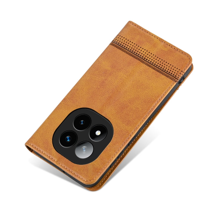 For Redmi Note 14 Pro+ 5G AZNS Magnetic Calf Texture Flip Leather Phone Case(Light Brown) - Note 14 Pro+ Cases by AZNS | Online Shopping UK | buy2fix