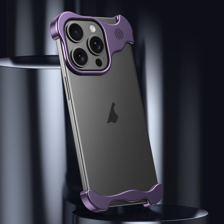 For iPhone 13 Aromatherapy Alloy Frameless Phone Case(Purple) - iPhone 13 Cases by buy2fix | Online Shopping UK | buy2fix