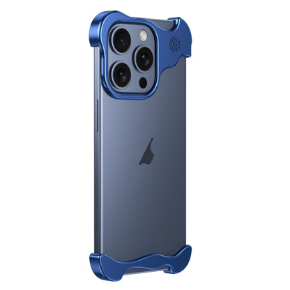 For iPhone 15 Pro Aromatherapy Alloy Frameless Phone Case(Blue) - iPhone 15 Pro Cases by buy2fix | Online Shopping UK | buy2fix