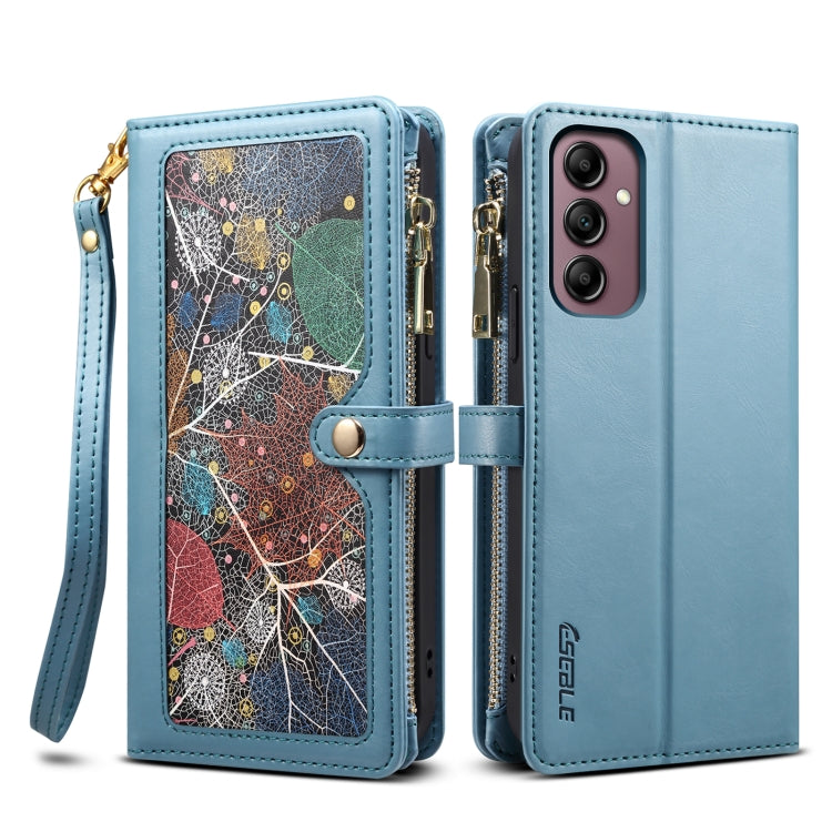 For Samsung Galaxy S25+ 5G ESEBLE Star Series Lanyard Zipper Wallet RFID Leather Case(Blue) - Galaxy S25+ 5G Cases by ESEBLE | Online Shopping UK | buy2fix