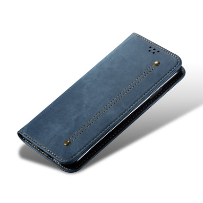 For Samsung Galaxy S25+ 5G Denim Texture Casual Style Horizontal Flip Leather Case(Blue) - Galaxy S25+ 5G Cases by buy2fix | Online Shopping UK | buy2fix