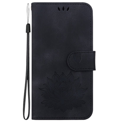 For Redmi K70 / K70 Pro Lotus Embossed Leather Phone Case(Black) - K70 Cases by buy2fix | Online Shopping UK | buy2fix