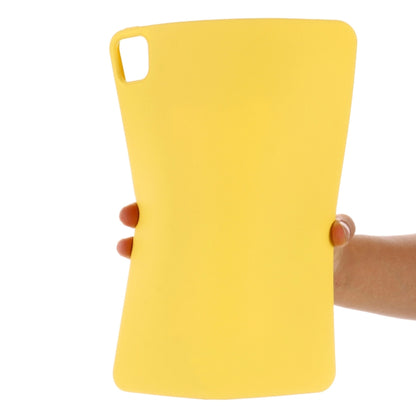 For iPad Pro 13 2024 Pure Color Liquid Silicone Shockproof Tablet Case(Yellow) - iPad Pro 13 2024 Cases by buy2fix | Online Shopping UK | buy2fix