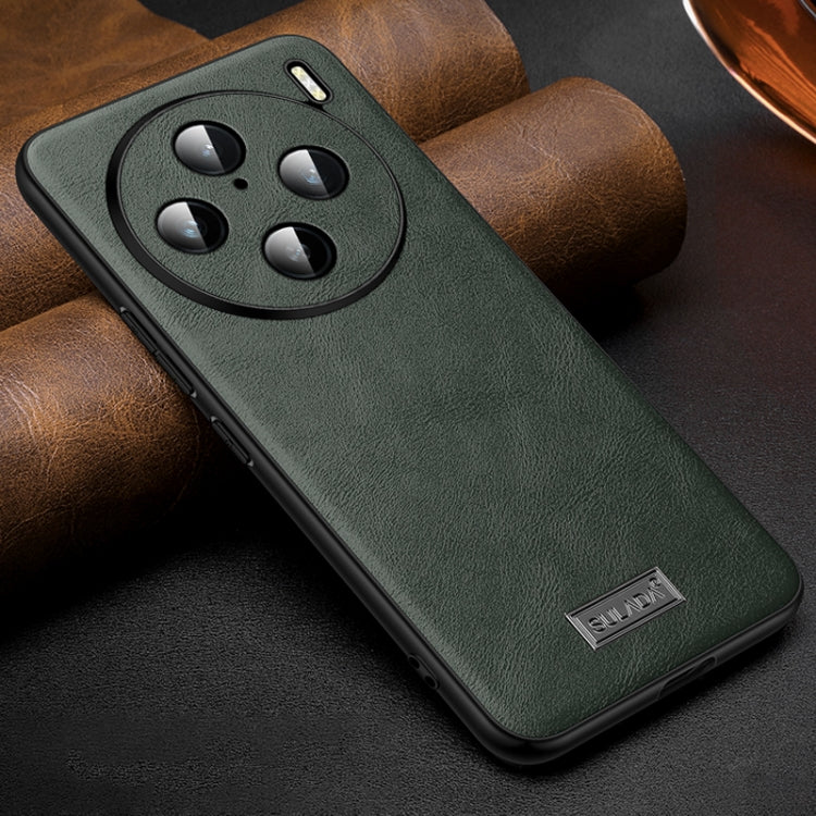 For vivo X100s Pro / X100 Pro SULADA Shockproof TPU + Handmade Leather Phone Case(Green) - vivo Tempered Glass by SULADA | Online Shopping UK | buy2fix