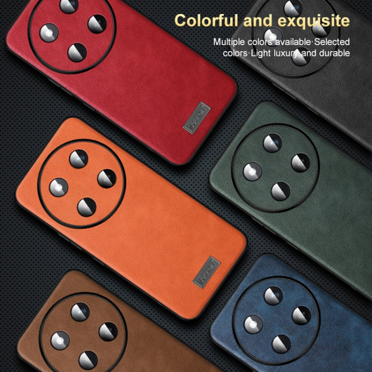 For Honor X60 SULADA Shockproof TPU + Handmade Leather Phone Case(Green) - Honor Cases by SULADA | Online Shopping UK | buy2fix