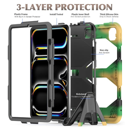 For iPad Pro 11 2024 Colorful Silicone Heavy Duty Hybrid PC Tablet Case(Camouflage) - iPad Pro 11 2024 Cases by buy2fix | Online Shopping UK | buy2fix