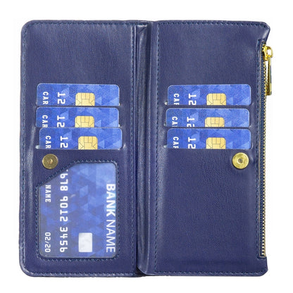 For Samsung Galaxy S25 Ultra 5G Diamond Lattice Zipper Wallet Leather Flip Phone Case(Blue) - Galaxy S25 Ultra 5G Cases by buy2fix | Online Shopping UK | buy2fix