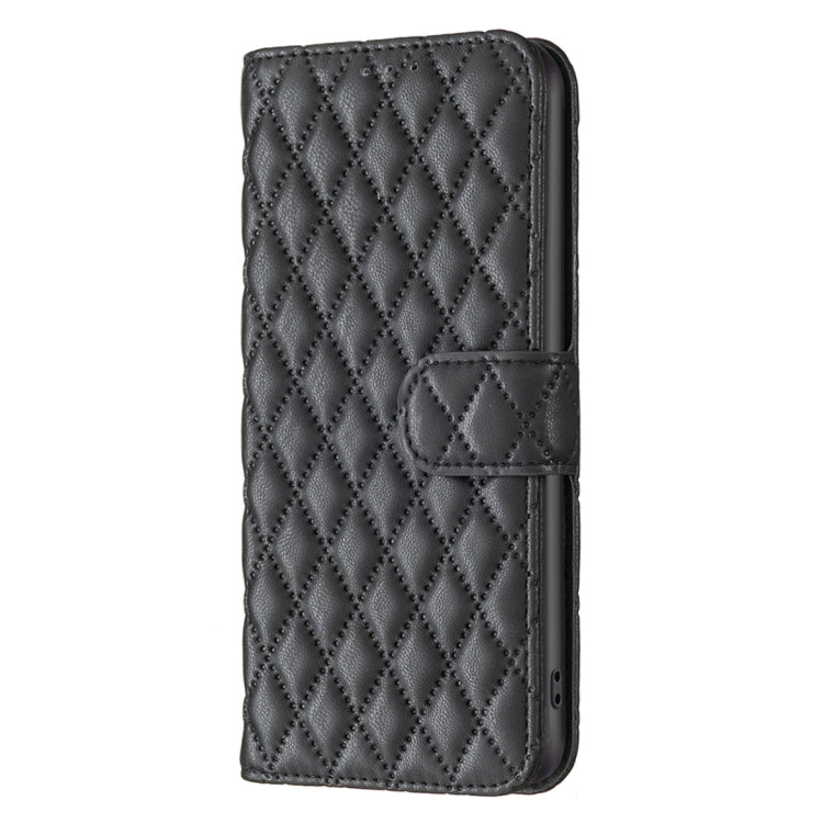 For Samsung Galaxy S25 Ultra 5G Diamond Lattice Wallet Flip Leather Phone Case(Black) - Galaxy S25 Ultra 5G Cases by buy2fix | Online Shopping UK | buy2fix