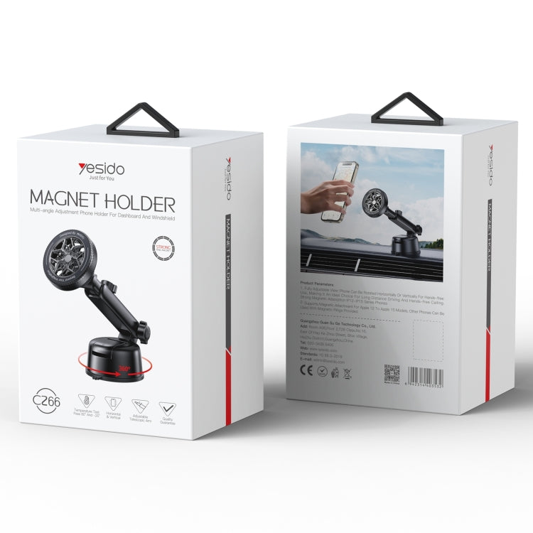 Yesido C266 Magesafe Magnetic Car Holder(Black) - Universal Car Holders by Yesido | Online Shopping UK | buy2fix