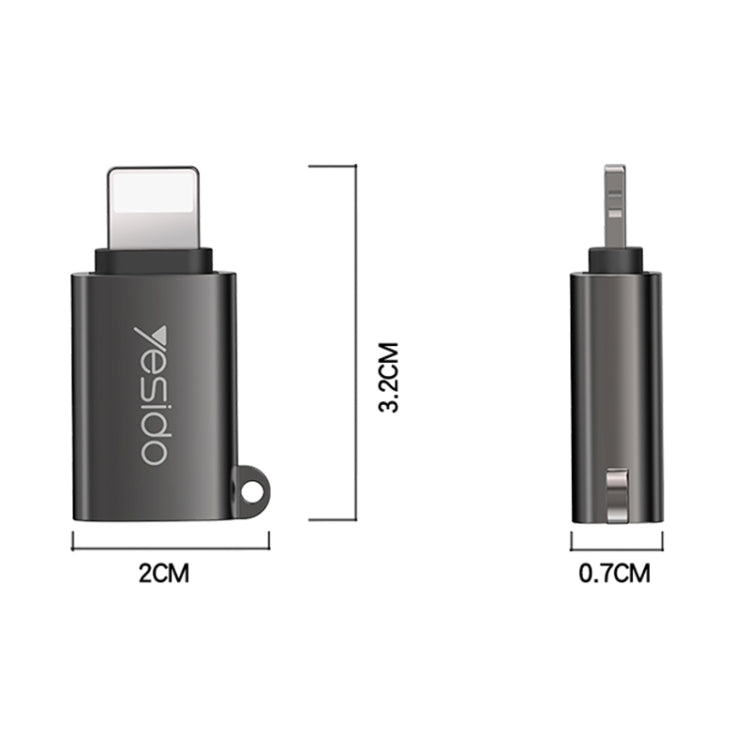 Yesido GS14 8 Pin to USB 3.0 OTG Adapter(Black) - Converter & Adapter by Yesido | Online Shopping UK | buy2fix