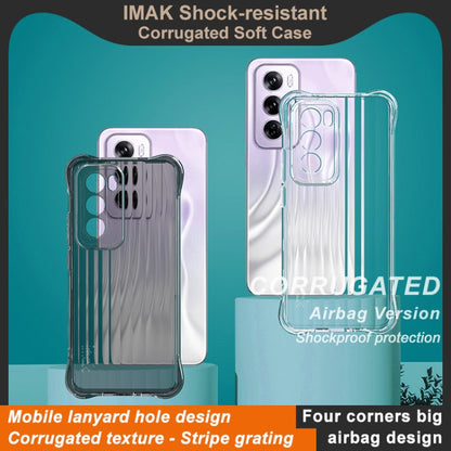For OPPO Reno12 Pro Global IMAK Corrugated Texture Airbag TPU Phone Case(Transparent) - Reno12 Pro Cases by imak | Online Shopping UK | buy2fix