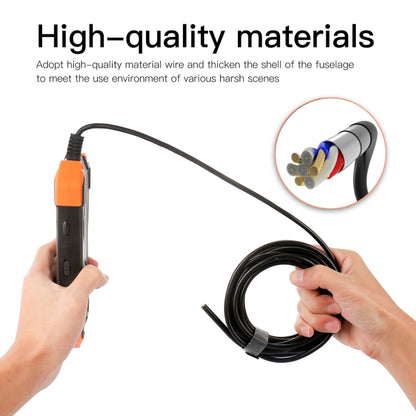 T20 4.3 inch IPS Screen 8mm Single Camera IP67 Waterproof Hard Cable Digital Endoscope, Length:1m(Black Orange) -  by buy2fix | Online Shopping UK | buy2fix