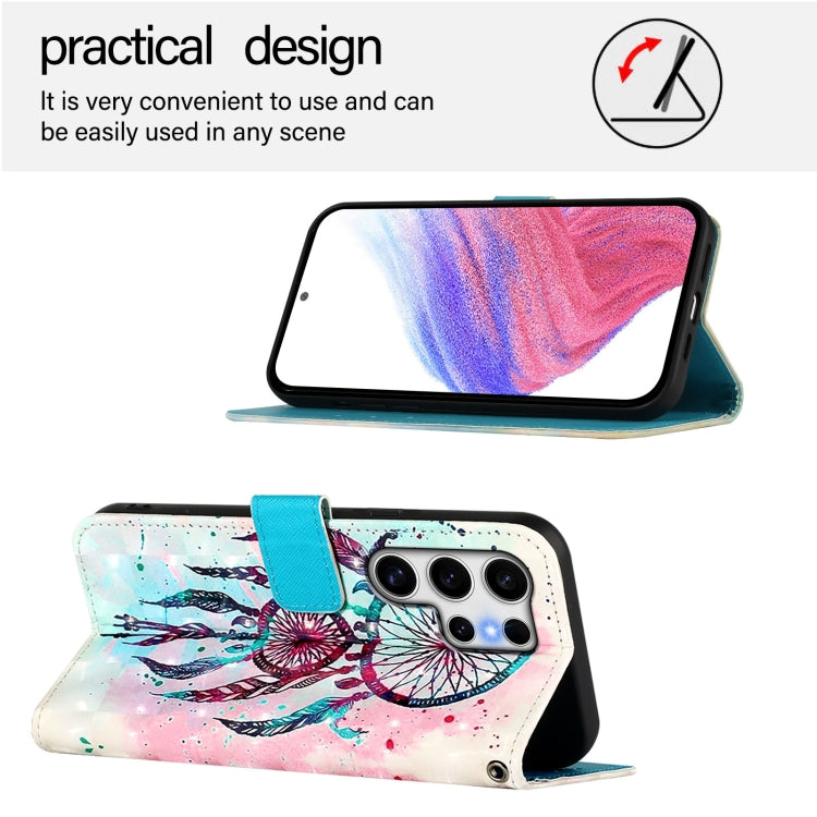 For Samsung Galaxy S25 Ultra 5G 3D Painting Horizontal Flip Leather Phone Case(Color Drop Wind Chimes) - Galaxy S25 Ultra 5G Cases by buy2fix | Online Shopping UK | buy2fix