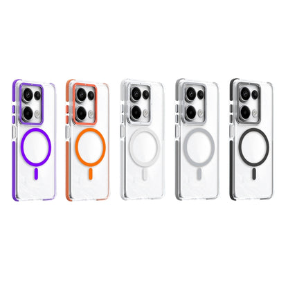 For Xiaomi Redmi Note 13 Pro 4G Dual-Color Clear Acrylic Hybrid TPU MagSafe Phone Case(Orange) - Note 13 Pro Cases by buy2fix | Online Shopping UK | buy2fix