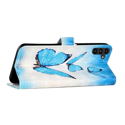 For Samsung Galaxy S25 5G Oil Embossed 3D Drawing Leather Phone Case(3 Butterflies) - Galaxy S25 5G Cases by buy2fix | Online Shopping UK | buy2fix