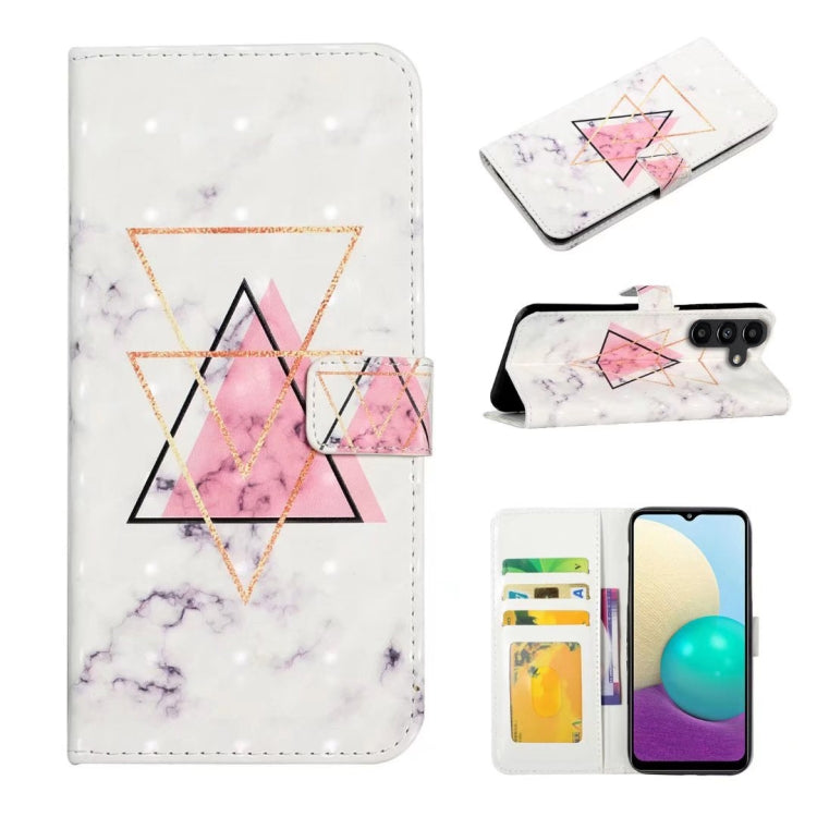 For Samsung Galaxy S25 5G Oil Embossed 3D Drawing Leather Phone Case(Triangular Marble) - Galaxy S25 5G Cases by buy2fix | Online Shopping UK | buy2fix