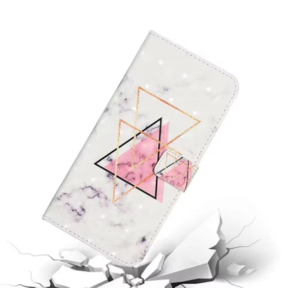 For Samsung Galaxy S25 5G Oil Embossed 3D Drawing Leather Phone Case(Triangular Marble) - Galaxy S25 5G Cases by buy2fix | Online Shopping UK | buy2fix