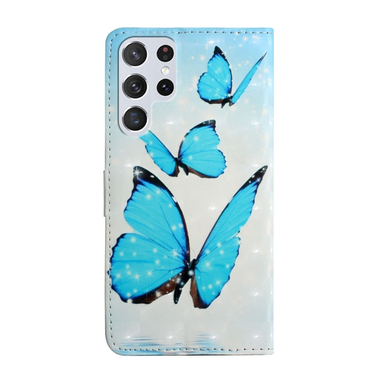 For Samsung Galaxy S25 Ultra 5G Oil Embossed 3D Drawing Leather Phone Case(3 Butterflies) - Galaxy S25 Ultra 5G Cases by buy2fix | Online Shopping UK | buy2fix