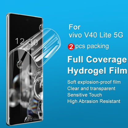 For vivo V40 Lite 2pcs/Set imak Curved Full Screen Hydrogel Film Protector - vivo Tempered Glass by imak | Online Shopping UK | buy2fix