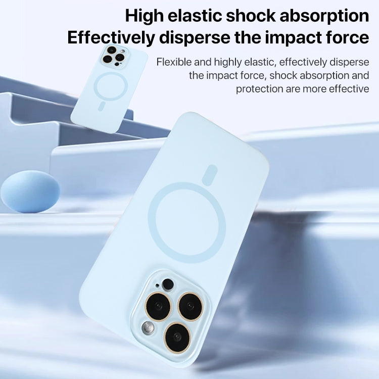 For iPhone 16 Liquid Silicone MagSafe Full Coverage Phone Case with Lens Film(White) - iPhone 16 Cases by buy2fix | Online Shopping UK | buy2fix