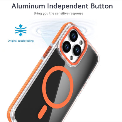 For iPhone 15 Plus Magsafe Dual-Color Transparent Black Full Coverage Phone Case(Orange) - iPhone 15 Plus Cases by buy2fix | Online Shopping UK | buy2fix